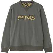 621-1262002-020 [PING ビッグロゴ スウェット クルーネック プルオーバー メンズ Sサイズ グレー]