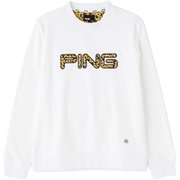 621-1262002-030 [PING ビッグロゴ スウェット クルーネック プルオーバー メンズ Lサイズ ホワイト]