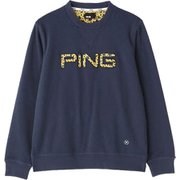 621-1262002-120 [PING ビッグロゴ スウェット クルーネック プルオーバー メンズ Mサイズ ネイビー]