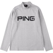 621-1269001-022 [BIGロゴ 裏起毛 モックネック カットソー プルオーバー メンズ Lサイズ グレー]