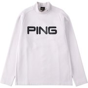 621-1269001-030 [BIGロゴ 裏起毛 モックネック カットソー プルオーバー メンズ Lサイズ ホワイト]