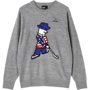 621-1270001-022 [Mr.PING クルーネック ニット プルオーバー メンズ 3Lサイズ グレー]