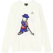 621-1270001-030 [Mr.PING クルーネック ニット プルオーバー メンズ 3Lサイズ ホワイト]