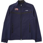 622-1220003-120 [撥水加工 フルジップスタンドネックブルゾン レディース Lサイズ ネイビー]