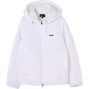 622-1220007-030 [防風 撥水 加工 中綿 キルティング フルジップフーディ レディース Mサイズ ホワイト]