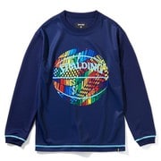 SJT211640 [ジュニアロングスリーブTシャツ オプティカルレインボー 150cm ネイビー]