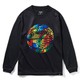 SJT211640 [ジュニアロングスリーブTシャツ オプティカルレインボー 130cm ブラック]