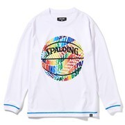 SJT211640 [ジュニアロングスリーブTシャツ オプティカルレインボー 130cm ホワイト]