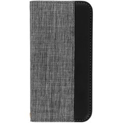 OWL-CVID6103P-GYBK [iPhone 13 Pro用 ファブリック×PUレザー 手帳型ケース FLIP COVER グレー×ブラック]