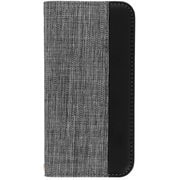 OWL-CVID6103P-GYBK [iPhone 13 Pro用 ファブリック×PUレザー 手帳型ケース FLIP COVER グレー×ブラック]