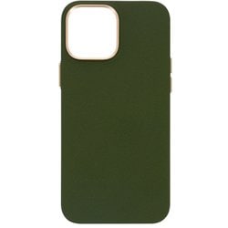 OWL-CVID6717-GR [iPhone 13 Pro Max用 ラバーコーティング 背面型ケース HYBRID COVER グリーン]
