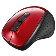 ワイヤレスマウス Bluetooth5.0接続 BlueLED 5ボタンタイプ 電池式 速度切替 省電力 レッド BSMBB308RD