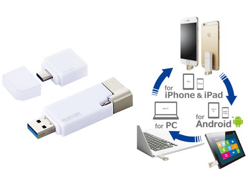 ヨドバシ.com - エレコム ELECOM iPhone iPad USBメモリ Apple MFI認証 64GB ホワイト MF- LGU3B064GWH 通販【全品無料配達】
