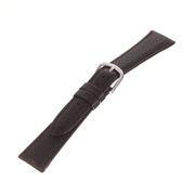 01021 [時計バンド 牛（シュリンクカーフ） ステッチ 黒 18mm]