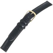 04262 [時計バンド 牛（クロコ型押） 黒 12mm]