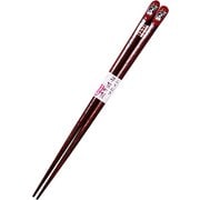 箸 20.5cm レッド ふりむき 干支箸 丑