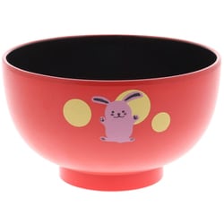 子供 汁椀 レッド うさぎ ピョン娘 PC