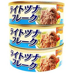 ライトツナフレーク かつお油漬 70g×3缶