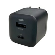 PowerDelivery対応 トータル23W 2ポート コンセントAC充電器 AKJ-23WPD1 BK