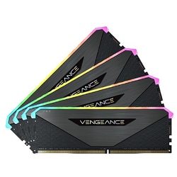 VENGEANCE RGB RT DDR4 UDIMM 32GB （8GBx4） DDR4-3200 （PC4-25600） CL16/1.35V XMP2.0 Black CMN32GX4M4Z3200C16