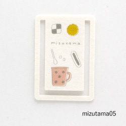紙製 しおりクリップ mizutama05 351476