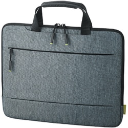 Surface Laptop 第7世代/6/5 13.8インチ 13.5インチ 用 パソコンケース カジュアルタイプ ダブルファスナー ハンドル付 フロントポケット 内側起毛素材 カバー グレー BM-IBMSL2113GY