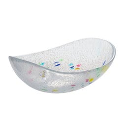 ガラス 鉢 楕円 中鉢 ボウル 約16×11cm 凌8200-2 MKG-118202