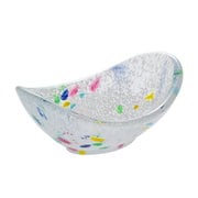 ガラス 鉢 楕円 小鉢 ボウル 約9×6cm 凌8200-0 MKG-118200