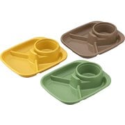 バーベキューディッシュ 角 3色組 1425