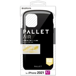 LP-IL21PLABK [iPhone 13 Pro Max用 超軽量・極薄・耐衝撃 ハイブリッドケース PALLET AIR ブラック]