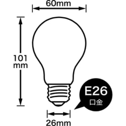 ヨドバシ.com - ヤザワ Yazawa LDA7LGC2 [フィラメントLED電球