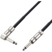 アナログケーブル φ6.3 L字 -φ6.3 3m 楽器用 黒 DH-SHL30BK
