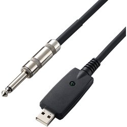 オーディオインターフェース USB-φ6.3 3m 楽器用 黒 DH-SHU30BK