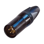 XLR ケーブルコネクタ 4Pオス型プラグ 黒色 NC4MXX-B