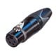 XLR ケーブルコネクタ 4Pメス型プラグ 黒色 NC4FXX-B