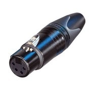 XLR ケーブルコネクタ 4Pメス型プラグ 黒色 NC4FXX-B