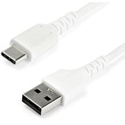 USB-A - USB-C ケーブル 2m USB 2.0準拠 ホワイト RUSB2AC2MW