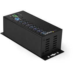 7ポートUSB-Aハブ/セルフパワー対応（ACアダプタ付属）/サージ保護/業務用メタルUSB 3.0ハブ/DINレール、壁面、デスク下への取付可能/High Speed USB 3.1 Gen 1 5Gbps対応ハブ HB30A7AME