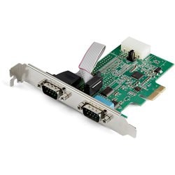 シリアル2ポート増設PCI Expressインターフェースカード/ロープロファイル対応/16950 UART内蔵/2x RS232C PCIe拡張カード/Windows ＆ Linux対応 PEX2S953