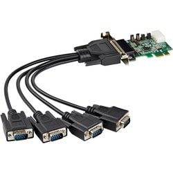 シリアル4ポート増設PCI Expressインターフェースカード/ロープロファイル対応/16950 UART内蔵/4x RS232C PCIe拡張カード/Windows ＆ Linux対応 PEX4S953LP