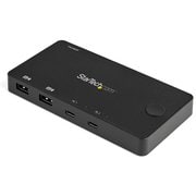 USB-Cパソコン対応2ポートKVMスイッチ 4K60Hz HDMI コンパクトUSB Type-Cパソコン切替器 USB-Cケーブル付属 バスパワー対応 MacBook/iPad Pro/ThinkPad/IdeaPad/EliteBook SV211HDUC