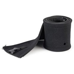 ケーブル収納カバー/1m/ネオプレン製生地/ジッパー ＆ バックル/直径3cm/LANケーブル、オーディオ ＆ ディスプレイケーブル配線保護カバー/ブラック WKSTNCMZP