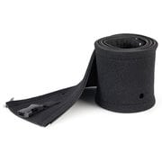 ケーブル収納カバー/1m/ネオプレン製生地/ジッパー & バックル/直径3cm/LANケーブル、オーディオ & ディスプレイケーブル配線保護カバー/ブラック WKSTNCMZP
