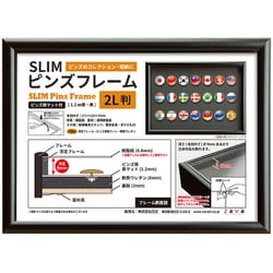 SLIMピンズフレーム 2L判 ブラック SPF-2L-BK