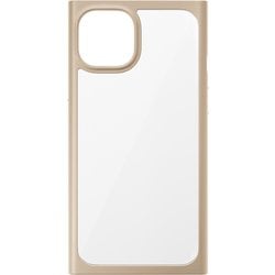 PG-21KGT07BE [iPhone 13用 ガラスタフケース スクエアタイプ ベージュ]
