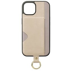 PG-21KPT05BE [iPhone 13用 ポケット付 ハイブリッドタフケース ベージュ]