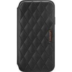 PG-21NGF07BK [iPhone 13 Pro用 ガラスフリップケース キルティング調ブラック]