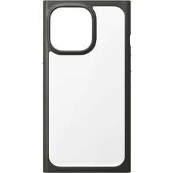 PG-21NGT05BK [iPhone 13 Pro用 ガラスタフケース スクエアタイプ ブラック]