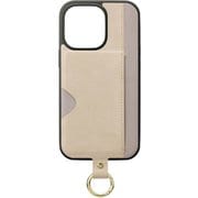 PG-21NPT05BE [iPhone 13 Pro用 ポケット付 ハイブリッドタフケース ベージュ]