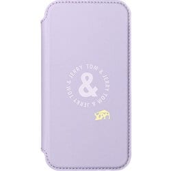 PG-WGF21K01TAJ [iPhone 13用 ガラスフリップケース トムとジェリー/パープル]